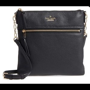 Kate Spade Shoulder Jackson Street Melisse Black Leather Cross Body Bag